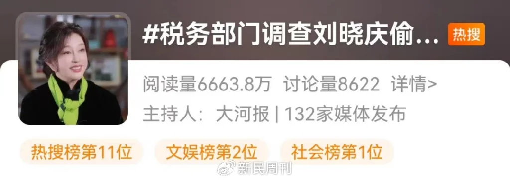 刘晓庆被举报涉嫌偷漏税，官方转达